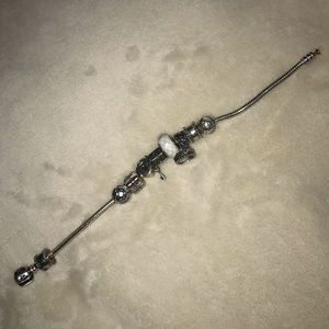 Pandora charm bracelet with multiple charms